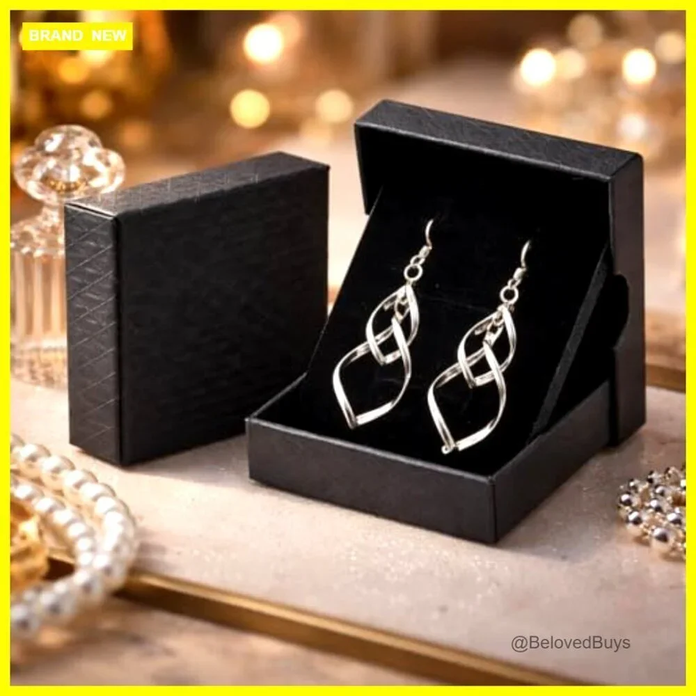 Sterling Silver 14k Gold Plated Double Linear Drop Dangle Earrings